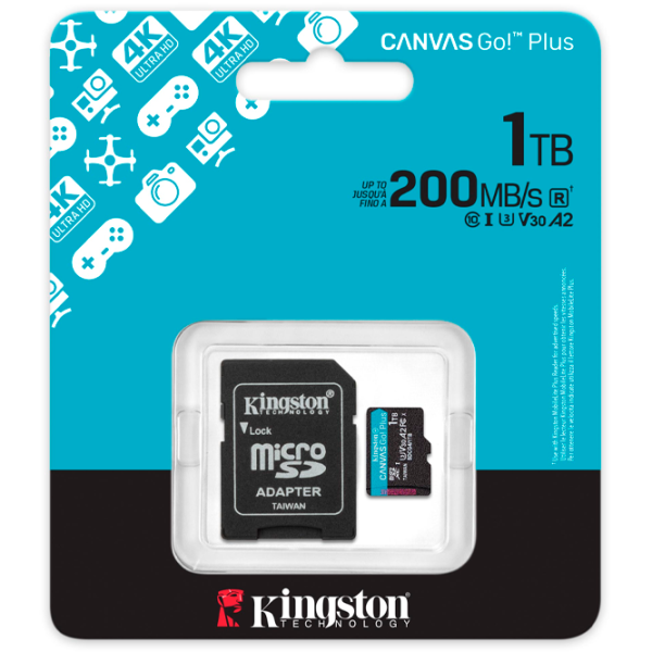 Карта памяти Kingston Canvas Go! Plus Gen 4 1 ТБ MicroSD / UHS-I (U3) photo 3