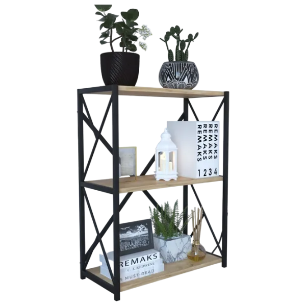 Etajeră Remaks 3 Shelf 78.5 x 70 x 34 cm / PAL / Black photo 2