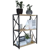 Стеллаж Remaks 3 Shelf 78.5 x 70 x 34см cm / ЛДСП / Black photo 2