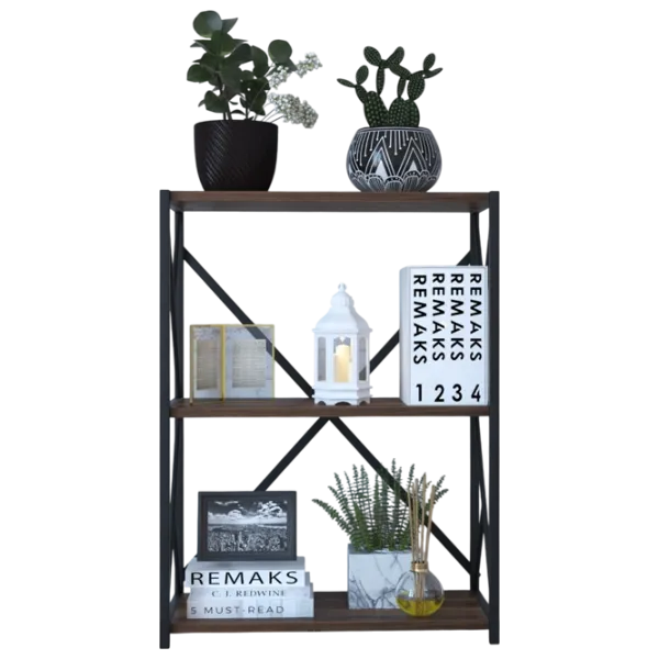 Стеллаж Remaks 3 Shelf 78.5 x 70 x 34см cm / ЛДСП / Black photo 1