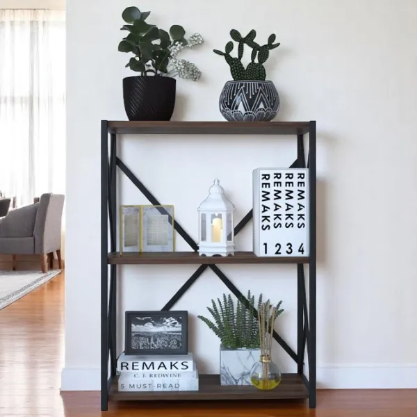 Стеллаж Remaks 3 Shelf 78.5 x 70 x 34см cm / ЛДСП / Black photo 5