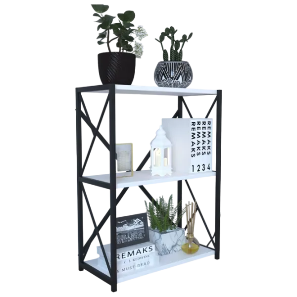 Etajeră Remaks 3 Shelf 78.5 x 70 x 34 cm / PAL / Black photo 2