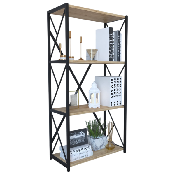 Etajeră Remaks 4 Shelf 114.5 x 70 x 34 cm / PAL / Black photo 2