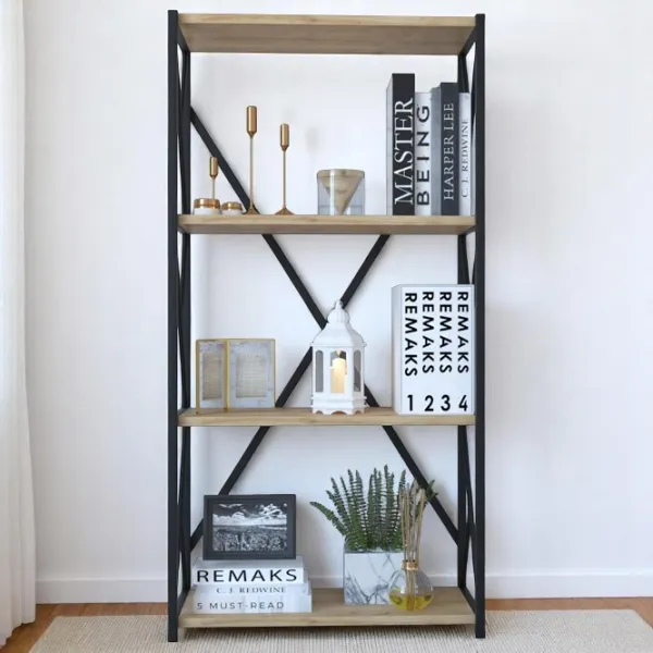 Etajeră Remaks 4 Shelf 114.5 x 70 x 34 cm / PAL / Black photo 5