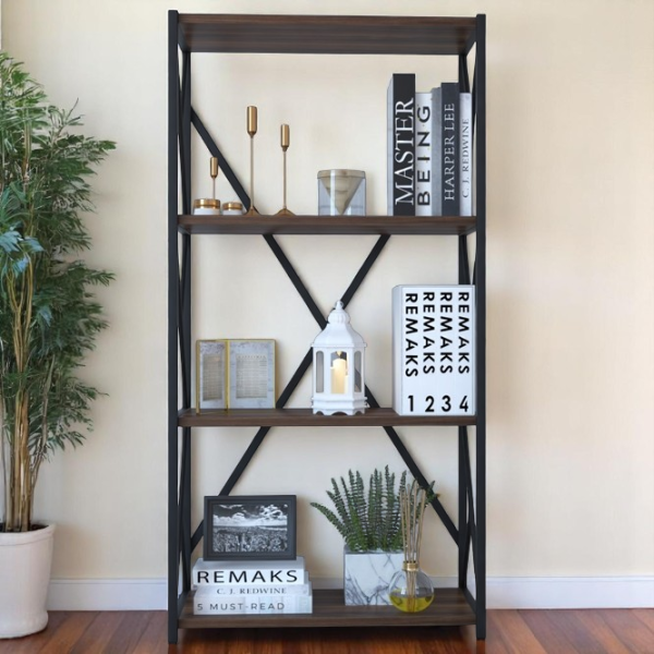 Etajeră Remaks 4 Shelf 114.5 x 70 x 34 cm / PAL / Black photo 5