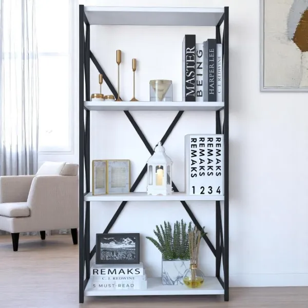 Etajeră Remaks 4 Shelf 114.5 x 70 x 34 cm / PAL / Black photo 5