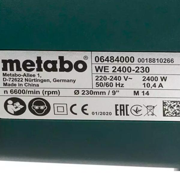 Polizor Metabo WE 2400-230 Unghiular / 2400 W / Green photo 5