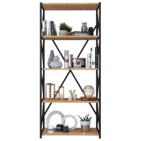 Etajeră Remaks 5 Shelf 157 x 70 x 34 cm / PAL / Black