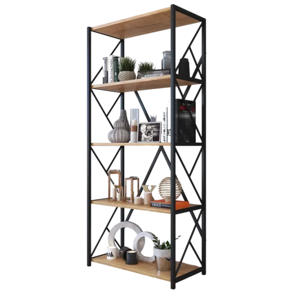 Etajeră Remaks 5 Shelf 157 x 70 x 34 cm / PAL / Black photo 2