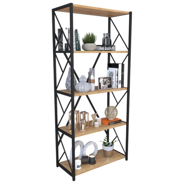 Etajeră Remaks 5 Shelf 157 x 70 x 34 cm / PAL / Black photo 3