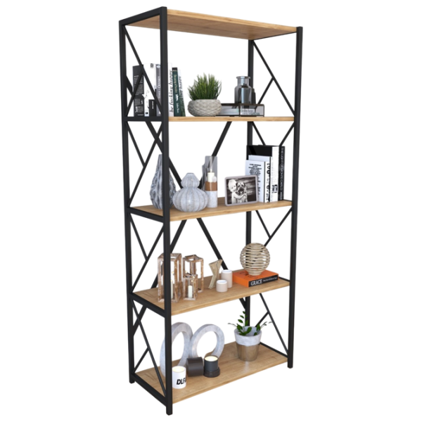 Etajeră Remaks 5 Shelf 157 x 70 x 34 cm / PAL / Black photo 3
