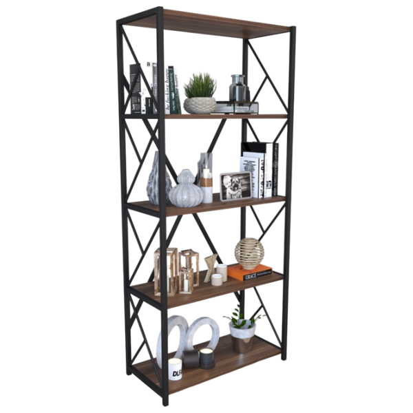Стеллаж Remaks 5 Shelf 157 x 70 x 34см cm / ЛДСП / Black photo 3
