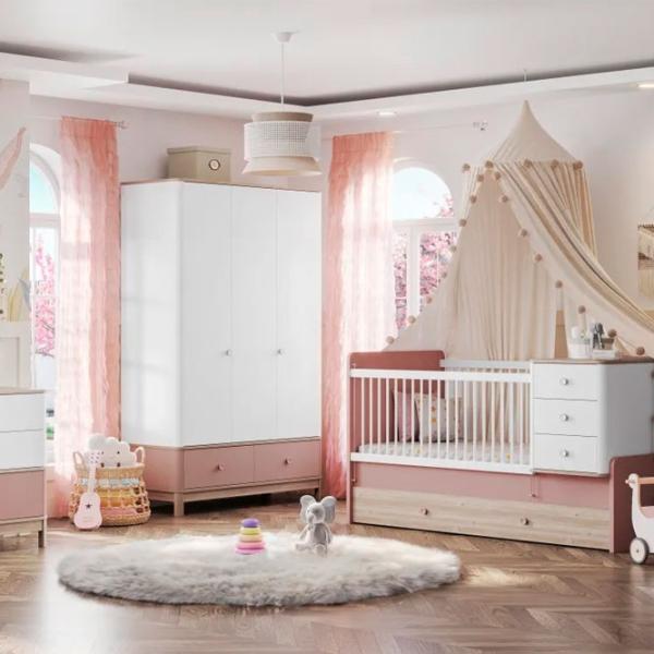 Детская кровать Newjoy Bono 0 месяцев - 3 года / Розовый photo 2