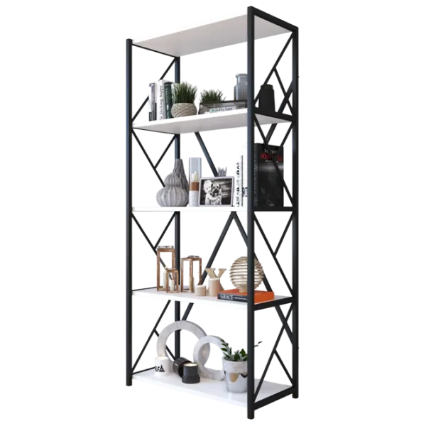 Стеллаж Remaks 5 Shelf 157 x 70 x 34см cm / ЛДСП / Black photo 2