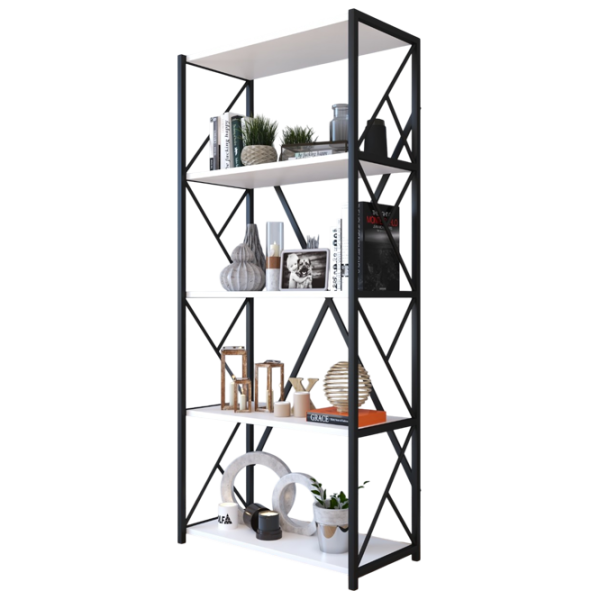 Стеллаж Remaks 5 Shelf 157 x 70 x 34см cm / ЛДСП / Black photo 2