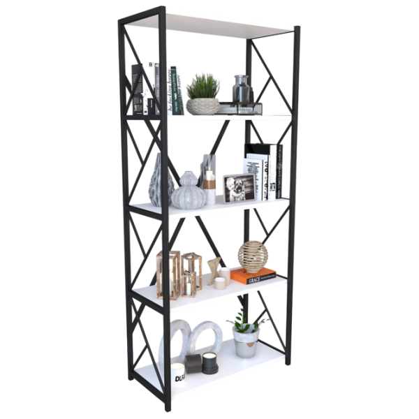 Стеллаж Remaks 5 Shelf 157 x 70 x 34см cm / ЛДСП / Black photo 3