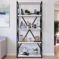 Etajeră Remaks 5 Shelf 157 x 70 x 34 cm / PAL / Black photo 5