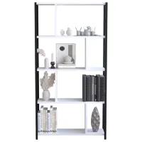 Стеллаж Remaks Genis 150 x 75 x 26см cm / ЛДСП / Black