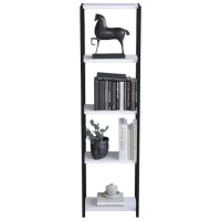 Стеллаж Remaks Dar 150 x 40.5 x 26см cm / ЛДСП / Black