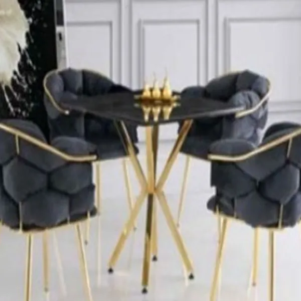 Scaun de bucătărie Dizayno Home SN-09 Stofă/ Black Gold photo 1 Scaun de bucătărie Dizayno Home SN-09 Stofă/ Black Gold photo 1
