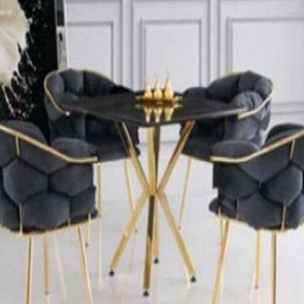 Scaun de bucătărie Dizayno Home SN-09 Stofă/ Black Gold photo 1 Scaun de bucătărie Dizayno Home SN-09 Stofă/ Black Gold photo 1