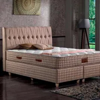 Кровать Dizayno Home Cenova 160 x 200 см / ЛДСП / Бежевый