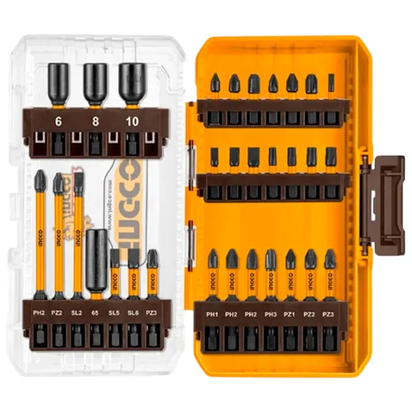 Набор бит INGCO AKDL11306 Количество в наборе - 31  photo 1