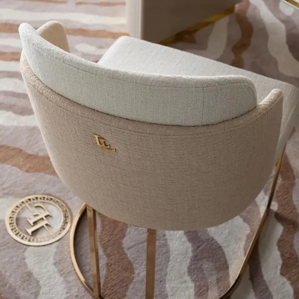 Scaun de bucătărie Luxe Life Oskar Stofă/ Beige Gold photo 1