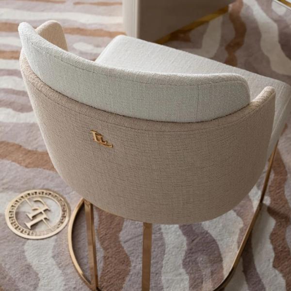Scaun de bucătărie Luxe Life Oskar Stofă/ Beige Gold photo 1