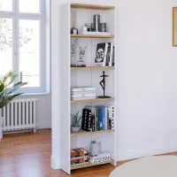 Стеллаж Remaks 5 Shelf 169 x 56 x 20см cm / ЛДСП / White photo 5