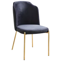 Кухонный стул Dizayno Home Valento Ткань/ Тёмно синий Золотой