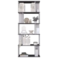 Стеллаж Remaks Asimetrik 5 185 x 72 x 22см cm / ЛДСП / Graphite