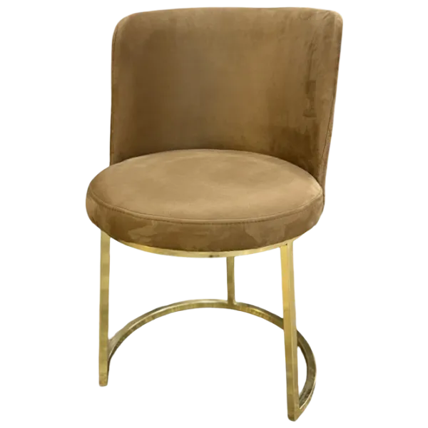 Scaun de bucătărie Evmoda Sirius Stofă/ Light Brown Gold photo 1