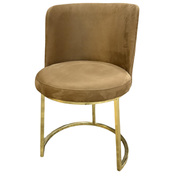 Scaun de bucătărie Evmoda Sirius Stofă/ Light Brown Gold photo 1