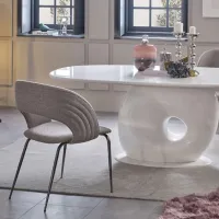Scaun de bucătărie Seskalar Arke Stofă/ Beige Silver photo 4