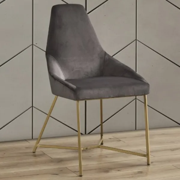 Scaun de bucătărie Dizayno Home Sapphire Stofă/ Graphite Gold photo 2 Scaun de bucătărie Dizayno Home Sapphire Stofă/ Graphite Gold photo 2