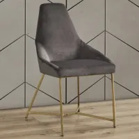 Scaun de bucătărie Dizayno Home Sapphire Stofă/ Graphite Gold photo 2