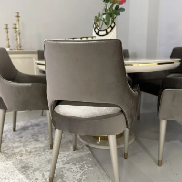 Scaun de bucătărie Evmoda Porto Stofă/ Antracit Gray photo 3