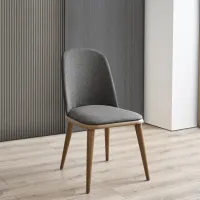 Scaun de bucătărie Dizayno Home Rubi Stofă/ Gray Wood photo 2