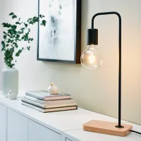 Lampă de masă Ikea Tvarhand Black photo 5