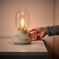 Lampă de masă Ikea Tarnaby Beige photo 5