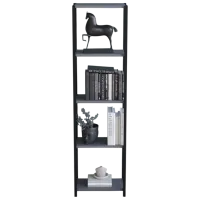 Стеллаж Remaks Dar 150 x 40.5 x 26см cm / ЛДСП / Black