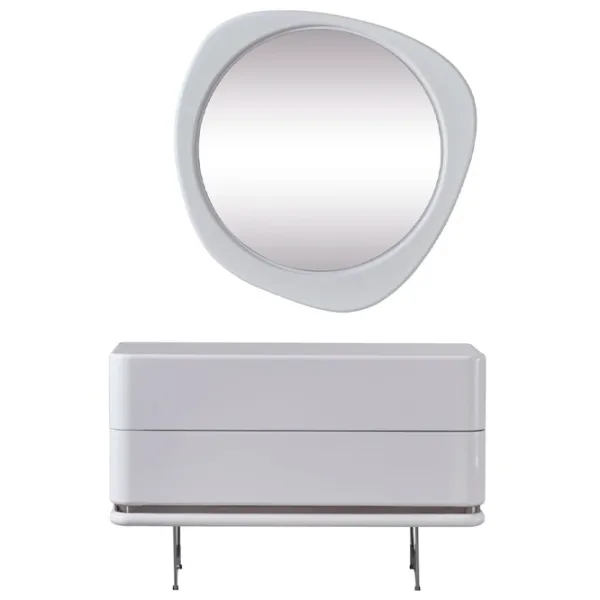 Comodă Seskalar Arke Mirror 80 x 124 x 47 / MDF / Alb photo 1