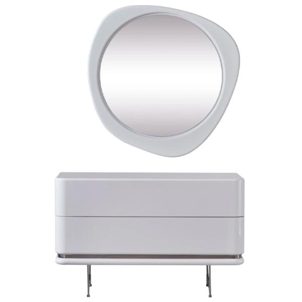 Comodă Seskalar Arke Mirror 80 x 124 x 47 / MDF / Alb photo 1