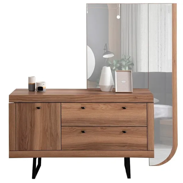 Comodă Evmoda Alya 80 x 140 x 45 / PAL / Maro photo 1
