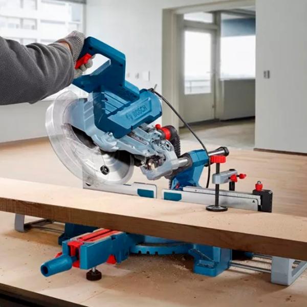 Fierăstrău pentru tăieri înclinate Bosch GCM 254 D 254 mm / Blue photo 5