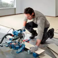 Fierăstrău pentru tăieri înclinate Bosch GCM 254 D 254 mm / Blue photo 7