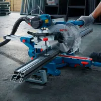 Fierăstrău pentru tăieri înclinate Bosch GCM 254 D 254 mm / Blue photo 11