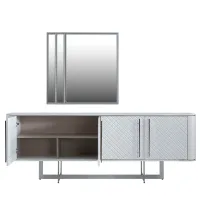 Comodă Seskalar Salvador  81 x 232 x 47 / MDF / Alb