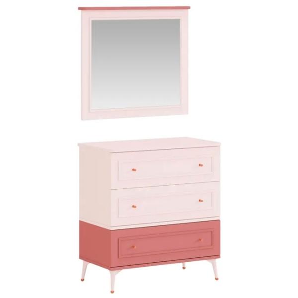 Comodă Newjoy Dream 87.5 x 85 x 45 / LPAL / Cream - Roz photo 1 Comodă Newjoy Dream 87.5 x 85 x 45 / LPAL / Cream - Roz photo 1